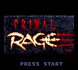 Заставка игры Primal Rage